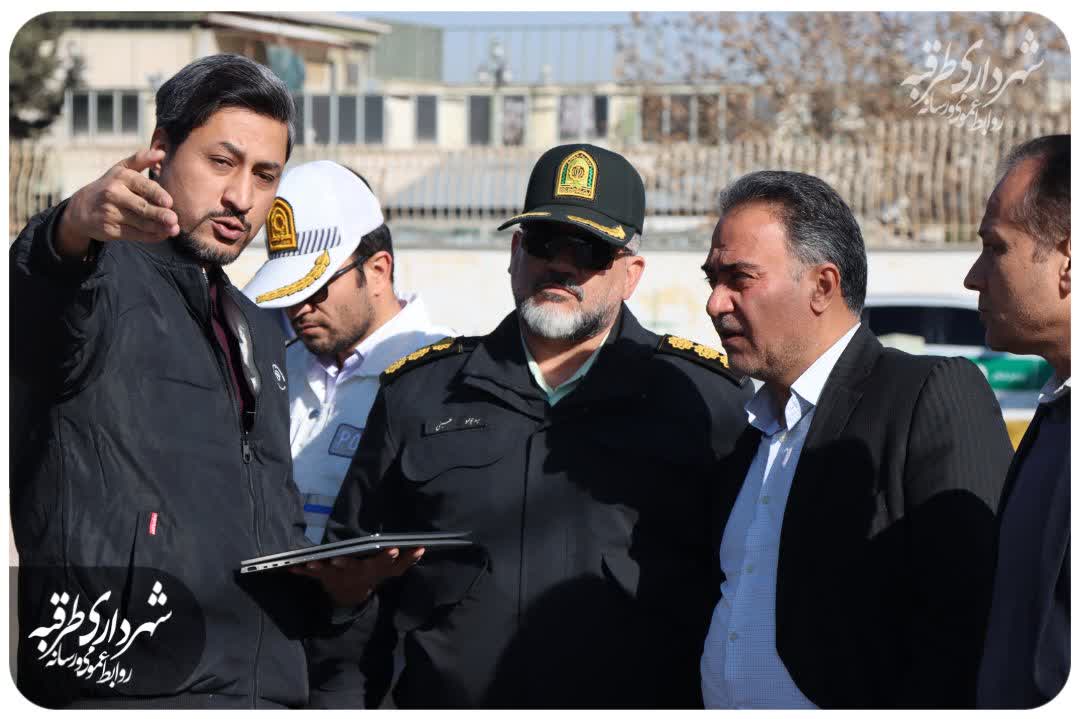 بازدید و بررسی طرح اصلاح هندسی ورودی بلوار سردار خطیب (امام‌رضای ۱۷)